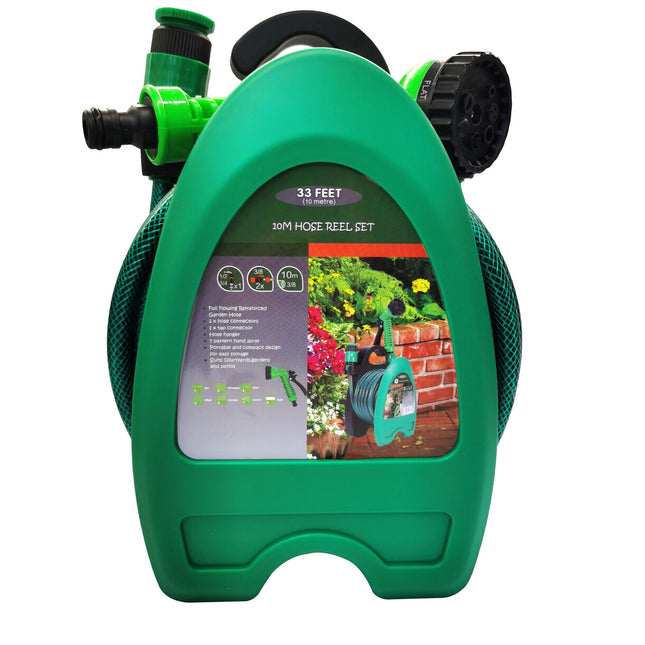 Furtun Portabil de Udare pentru Gradina, pentru Gradina Uz Casnic, cu Duza de udare, 7 pozitii de Udare, Furtun 10 metri Lungime