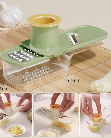 Razatoare Manuala, cu Recipient de Stocare, pentru Legume, din Plastic si Otel Inoxidabil, Multifunctionala