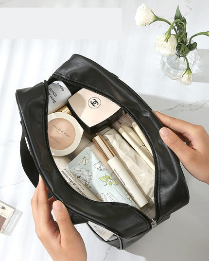 Geanta cosmetice pentru voiaj sau organizare, material PVC/textil, impermeabila, portabila