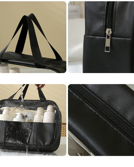 Geanta cosmetice pentru voiaj sau organizare, material PVC/textil, impermeabila, portabila