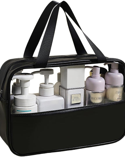 Geanta cosmetice pentru voiaj sau organizare, material PVC/textil, impermeabila, portabila