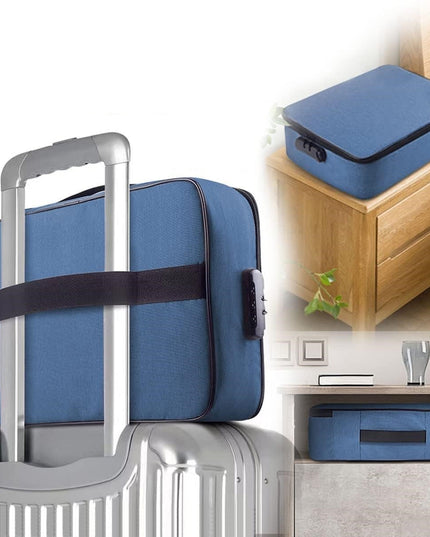 Geanta pentru Depozitare Acte si Documente, Facturi, Carduri, cu Cod de Securitate, 2 Compartimente, Impermeabila