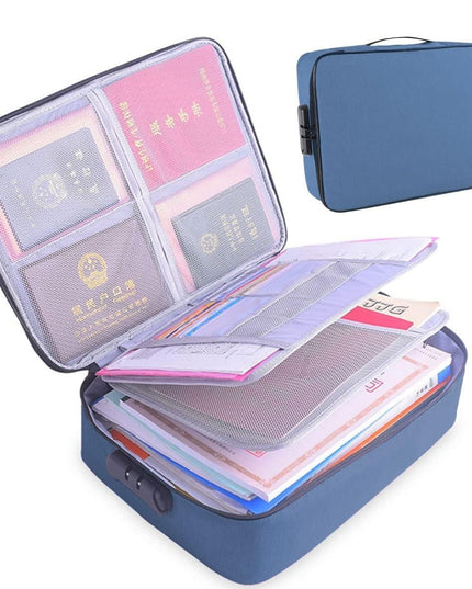 Geanta pentru Depozitare Acte si Documente, Facturi, Carduri, cu Cod de Securitate, 2 Compartimente, Impermeabila