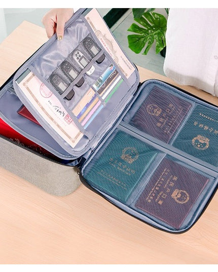 Geanta pentru Depozitare Acte si Documente, Facturi, Carduri, cu Cod de Securitate, 3 Compartimente, Impermeabila