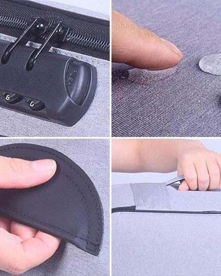 Geanta pentru Depozitare Acte si Documente, Facturi, Carduri, cu Cod de Securitate, 5 Compartimente, Impermeabila