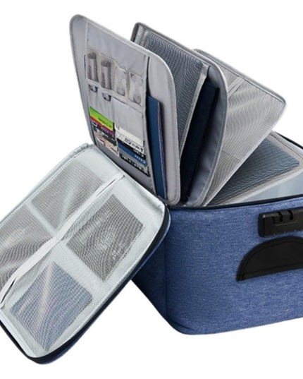 Geanta pentru Depozitare Acte si Documente, Facturi, Carduri, cu Cod de Securitate, 5 Compartimente, Impermeabila