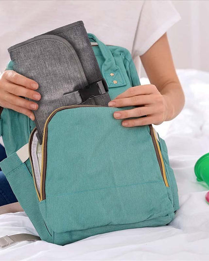 Geanta Multifunctionala, Tip Aleza de Schimbat Scutece, Impermeabila, din Panza Oxford, cu Buzunare, Usor de Agatat