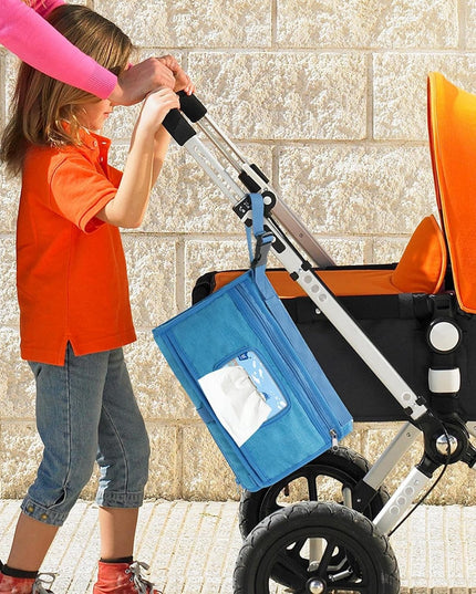 Geanta Multifunctionala, Tip Aleza de Schimbat Scutece, Impermeabila, din Panza Oxford, cu Buzunare, Usor de Agatat