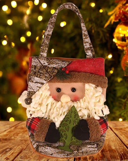 Geanta pentru Cadouri de Craciun, Model Mos Craciun, Decoratiune Sarbatori,