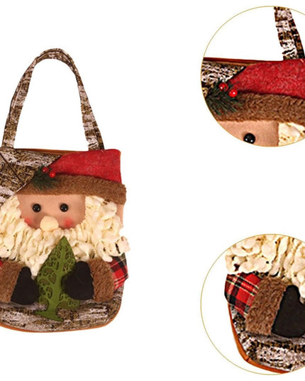 Geanta pentru Cadouri de Craciun, Model Mos Craciun, Decoratiune Sarbatori