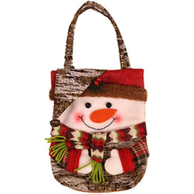 Geanta pentru Cadouri de Craciun, Model Om de Zapada, Decoratiune Sarbatori