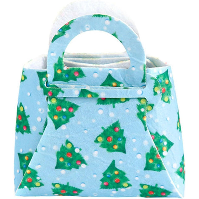 Geanta pentru Copii, Pliabila, pentru Cadouri de Craciun, din Panza Netesuta, Braduti