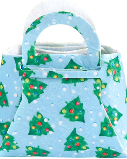 Geanta pentru Copii, Pliabila, pentru Cadouri de Craciun, din Panza Netesuta, Braduti
