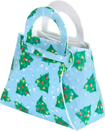 Geanta pentru Copii, Pliabila, pentru Cadouri de Craciun, din Panza Netesuta, Braduti