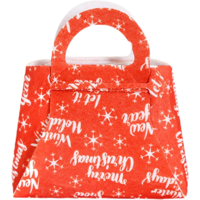 Geanta pentru Copii, Pliabila, pentru Cadouri de Craciun, din Panza Netesuta, Merry Christmas