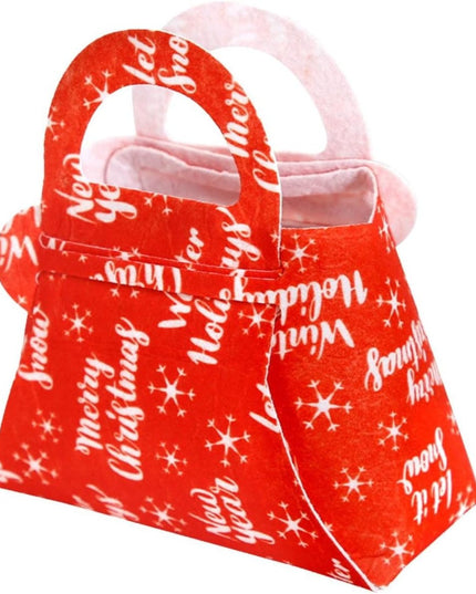 Geanta pentru Copii, Pliabila, pentru Cadouri de Craciun, din Panza Netesuta, Merry Christmas