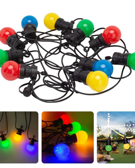 Ghirlanda Luminoasa, fara Transformator,20 LED-uri Model Bulb, Interconectabila, IP65