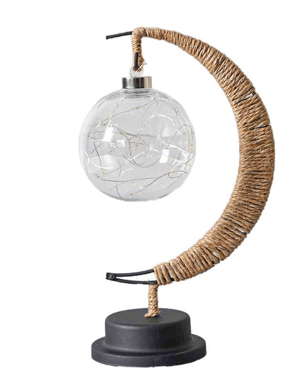 Lampa veghe semi-luna cu glob din sticla, led