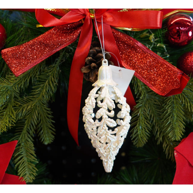 Glob de Craciun, Perlat, in forma de Con de brad, x , Plastic,