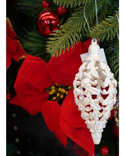 Glob de Craciun, Perlat, in forma de Con de brad, x , Plastic,