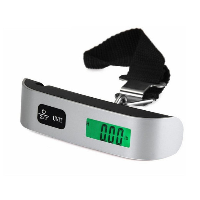 Cantar Digital de Mana Curea, Cantar Portabil, Cantarire Bagaje, Capacitate 50 kg, Functie de Tara