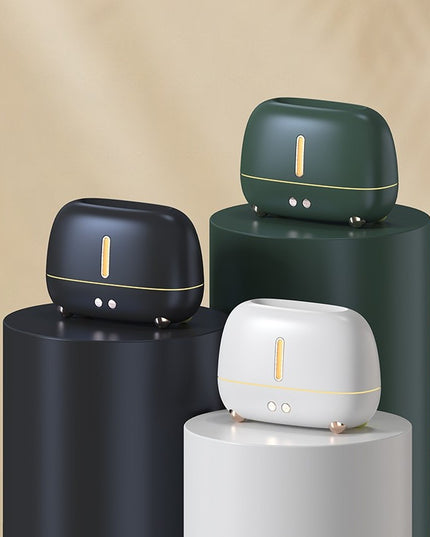 Umidificator de tip flacara, cu aromaterapie, 7 culori, 250 ml