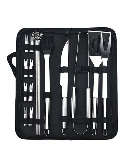 18 Ustensile pentru Gratar, din Otel Inoxidabil, Geanta Oxford