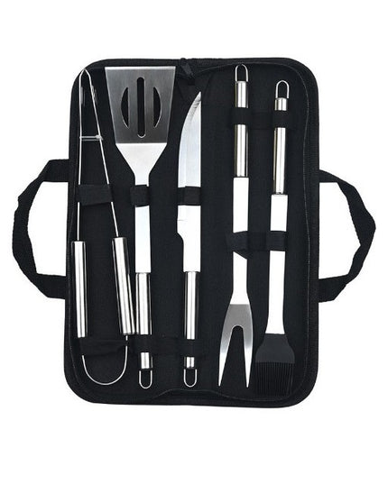 5 Ustensile pentru Gratar, din Otel Inoxidabil, Geanta Oxford