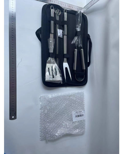 7 Ustensile pentru Gratar, din Otel Inoxidabil, Geanta Oxford