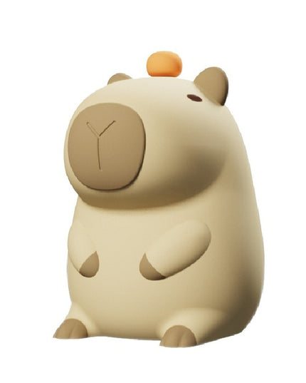 Lampa de Veghe pentru Copii, din Silicon, Senzor Tactil, Model Capibara, Lumina Calda, Protectie pentru Ochi, Incarcare USB, Capacitate Baterie Incorporata 800mAh