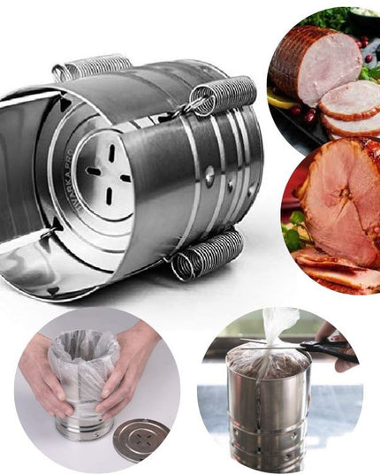 Presa din inox pentru preparat sunca presata, cu capac, dimensiune reglabila in 3 trepte