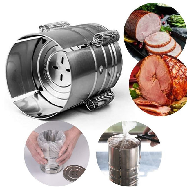 Presa din inox pentru preparat sunca presata, cu capac, dimensiune reglabila in 3 trepte