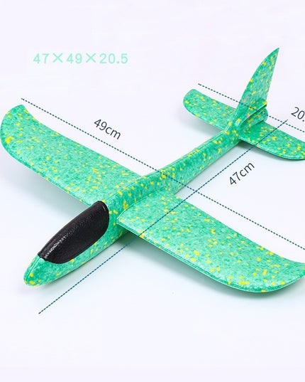 Avion planor din polistiren in punga , lungime 47 cm ,