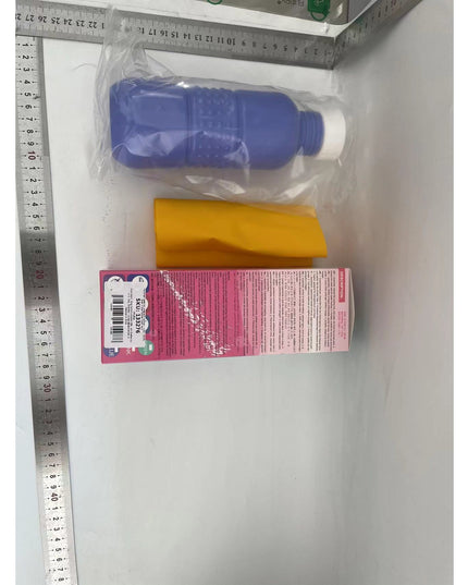 Bideu Portabil pentru Igiena Intima, pentru Postpartum/ Postoperator, 450 mL, cu Capac si Husa Galbena,Culoare Recipient