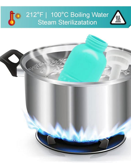 Bideu Portabil pentru Igiena Intima, pentru Postpartum/ Postoperator, 450 mL, cu Capac si Husa Galbena,Culoare Recipient