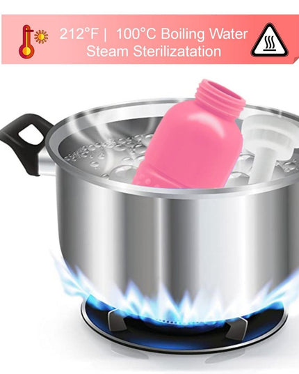 Bideu Portabil pentru Igiena Intima, pentru Postpartum/ Postoperator, 450 mL, cu Capac si Husa Galbena,Culoare Recipient