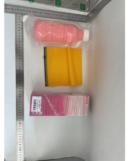 Bideu Portabil pentru Igiena Intima, pentru Postpartum/ Postoperator, 450 mL, cu Capac si Husa Galbena,Culoare Recipient