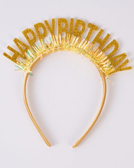 Coronita Decorativa pentru Petreceri, Tema Aniversare, Model Happy Birthday, Marime Universala