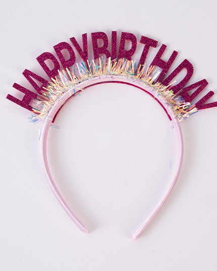 Coronita Decorativa pentru Petreceri, Tema Aniversare, Model Happy Birthday, Marime Universala