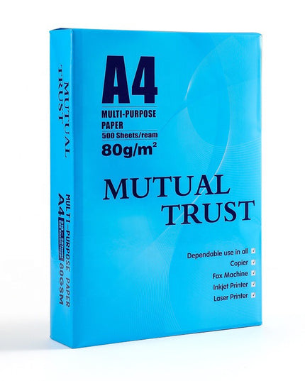Hartie Copiator A4 Mutual Trust, 80 g/mp, 5 topuri x 500 coli/top (2500 coli), 210 x 297 mm, Hartie Multifunctionala pentru Imprimanta si Copiator, Hartie Universala pentru Birou