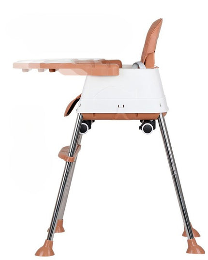 Scaun de Masa Pliabil 3in1, Reglabil, Multifunctional, 3 Pozitii, Masuta si Husa Detasabile, Roti, Centura de Siguranta, Ajustare Inaltime