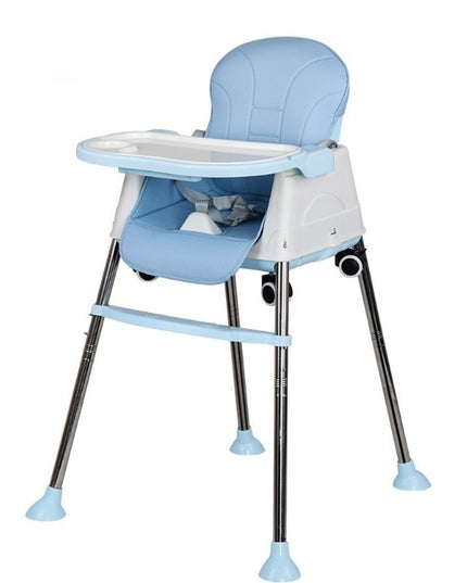 Scaun de Masa Pliabil 3in1, Reglabil, Multifunctional, 3 Pozitii, Masuta si Husa Detasabile, Roti, Centura de Siguranta, Ajustare Inaltime