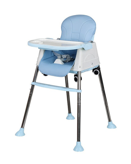 Scaun de Masa Pliabil 3in1, Reglabil, Multifunctional, 3 Pozitii, Masuta si Husa Detasabile, Roti, Centura de Siguranta, Ajustare Inaltime