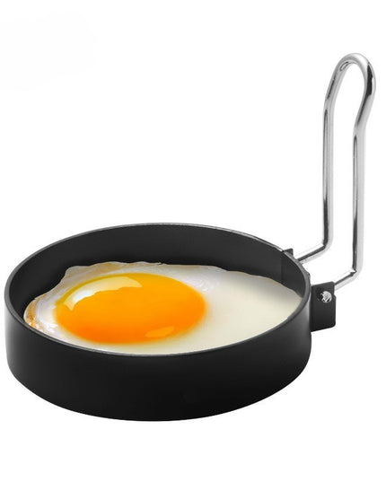 4 forme pentru ou din otel, strat antiaderent, diametru , cu maner din ABS