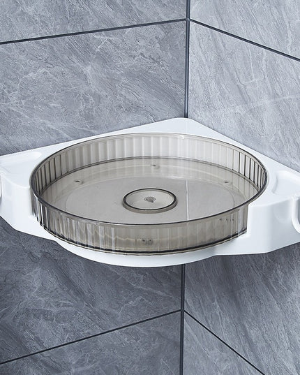 Suport Depozitare, din Plastic, Rotativ 360 grade, Montare fara Perforatii, pentru Baie/Bucatarie