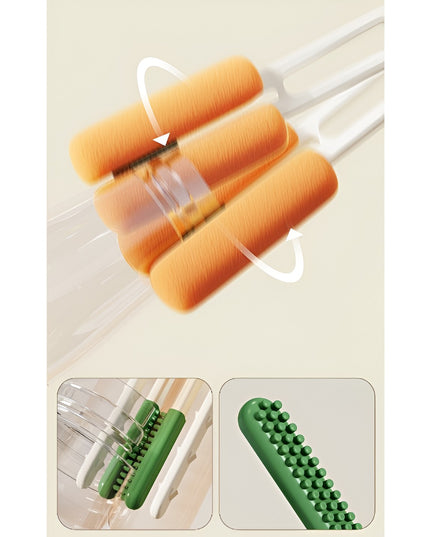 Perie de Curatat Pahare, Cani, Sticle, cu Maner Lung si Burete, Accesorii pentru Spalarea Paielor si Capacelor, usor de Agatat, 27.5x11.4x6cm