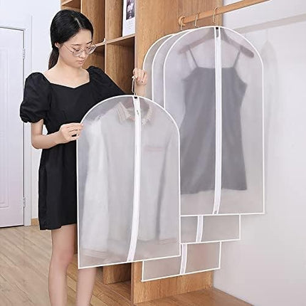 Set 5 Huse de Depozitare cu Fermoar, pentru Haine, de Protectie, pentru Voiaj, Netesut, Rezistent la Praf, 60x100 cm, -