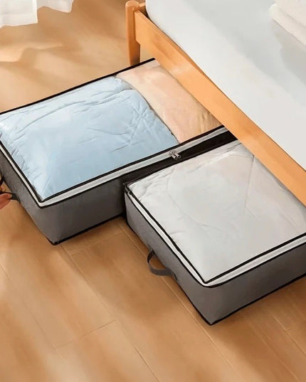 Husa de Depozitare, Intrebuintare Multipla, Pliabila, cu Fermoar Bidirectional si Fereastra Deasupra Transparenta, Manere Laterale, Lavabila