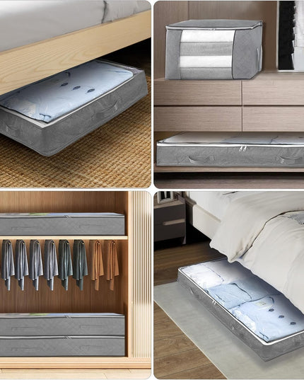 Husa de Depozitare, Intrebuintare Multipla, Pliabila, cu Fermoar Bidirectional si Fereastra Deasupra Transparenta, Manere Laterale, Lavabila