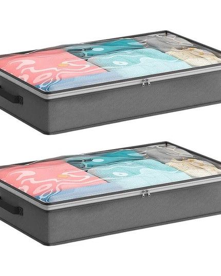 Husa de Depozitare, Intrebuintare Multipla, Pliabila, cu Fermoar Bidirectional si Fereastra Deasupra Transparenta, Manere Laterale, Lavabila